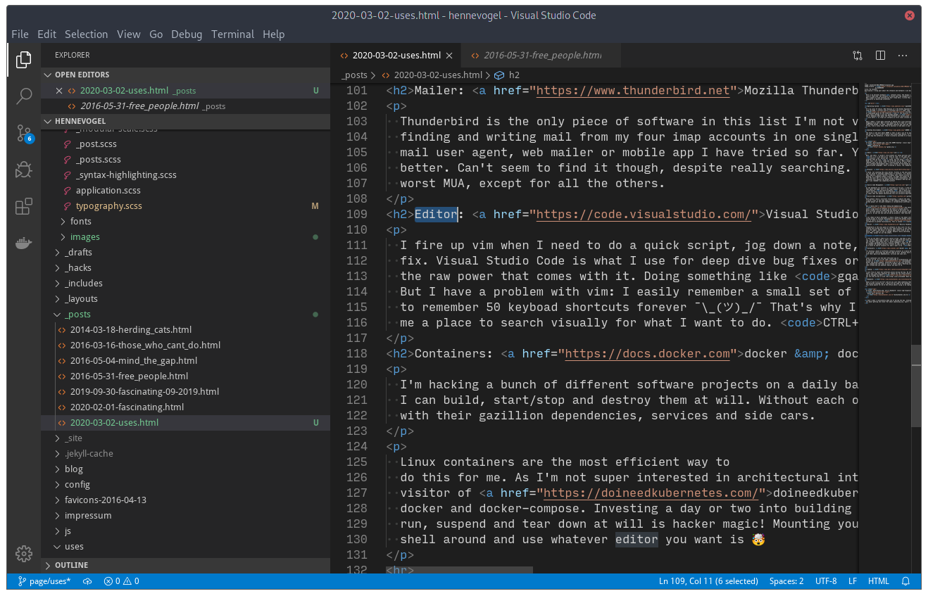 A screenshot of visual studio code